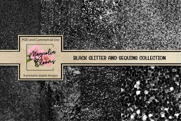Black Glitter and Sequins Backgrounds: A Touch of Sparkle