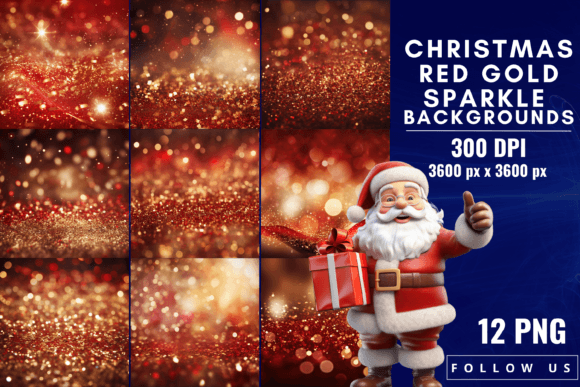 Christmas Red Gold Sparkle Backgrounds: A Festive Design Toolkit