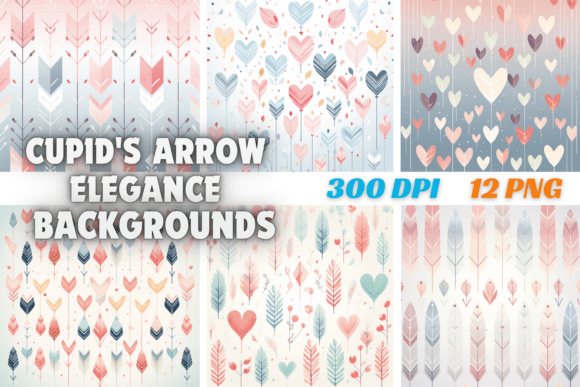 Cupid's Arrow Elegance: 12 HD Backgrounds for Timeless Romance