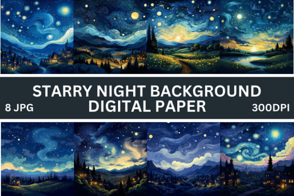 Elevate Your Brand: A Guide to Starry Night Digital Paper Backgrounds
