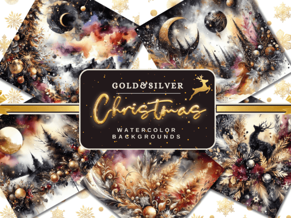 Gold & Silver Christmas Backgrounds: Elevate Your Holiday Projects
