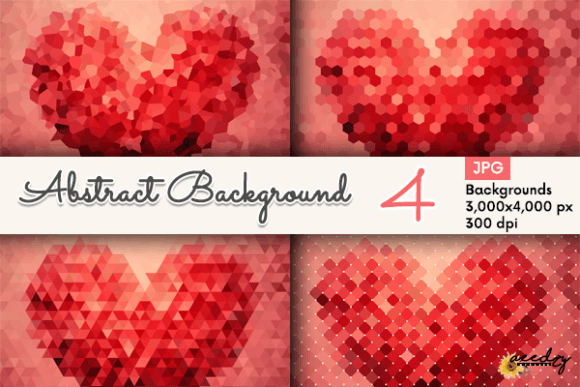 Heart Abstract Backgrounds: A Design Asset for Every Project
