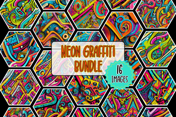 Neon Graffiti Backgrounds Bundle: 16 Bold Assets for Modern Projects
