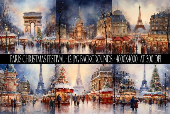 Paris Christmas Festival Backgrounds: A Designer's Guide
