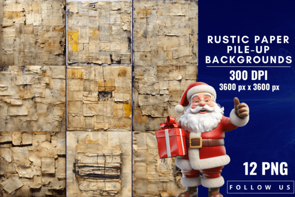 Rustic Paper Pile-Up Backgrounds: Infusing History into Your Designs