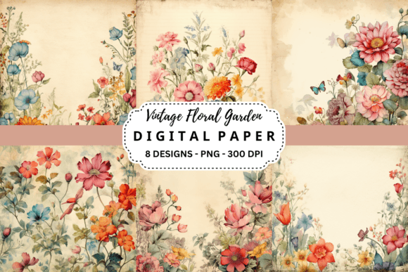 Timeless Elegance: Working with Vintage Floral Garden Backgrounds