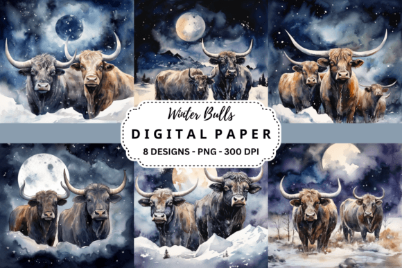 Unleash Your Creative Vision with Winter Bulls Backgrounds