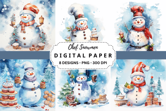 Whimsical Winter Charm: Using Chef Snowmen Backgrounds